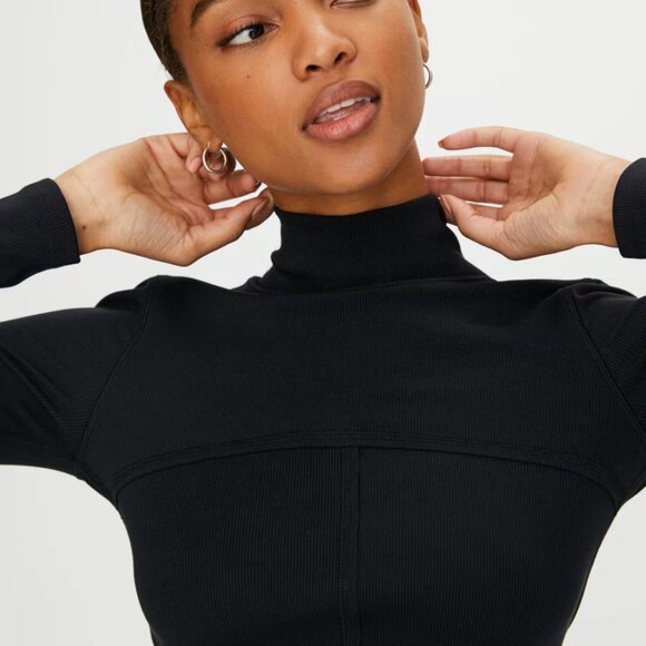 Aritzia Wilfred Moon Turtleneck Longsleeve Top in Black - Picture 5 of 5